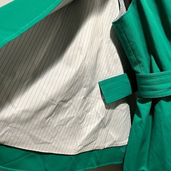 Runway Green DOUBLE BREASTED TRENCH COAT Overcoat Women Winter Fall Trench Coat - Picture 6 of 7